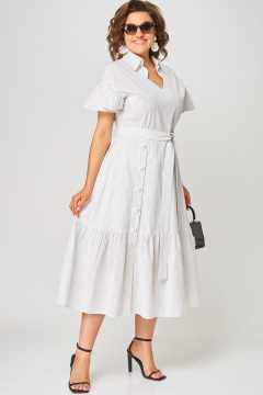 Платье EVA GRANT 7325О белый_полоска - фото 5