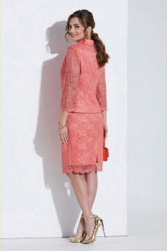 Жакет, юбка Lissana 5029 коралл - фото 4