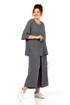 Блуза, брюки Диомант 2084 серый - фото 4