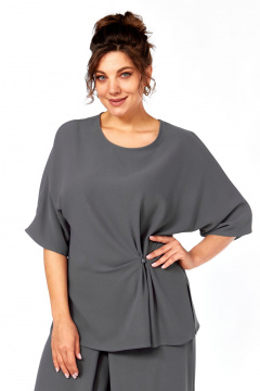 Блуза, брюки Диомант 2084 серый - фото 2