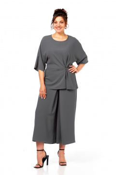 Блуза, брюки Диомант 2084 серый - фото 1