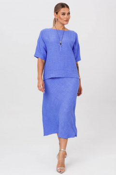 Блуза, юбка Anastasia 1249 голубой - фото 4