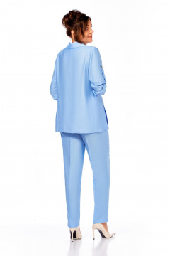 Брюки, жакет Ольга Стиль С-852 голубой - фото 4