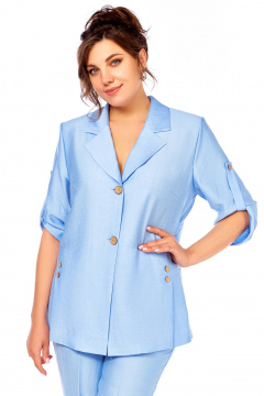 Брюки, жакет Ольга Стиль С-852 голубой - фото 1