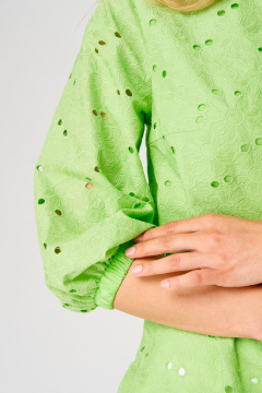 Блуза, брюки Laikony L-253 салатовый+белый - фото 3