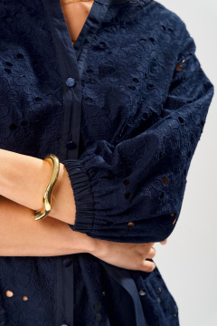 Блуза, брюки Laikony L-253 синий+белый - фото 3