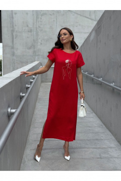 Платье Dilana VIP 2100 красный - фото 5