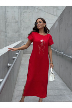 Платье Dilana VIP 2100 красный - фото 3