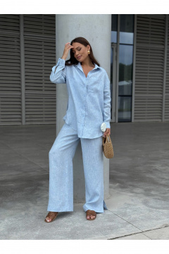 Брюки, рубашка Dilana VIP 2105 голубой_меланж - фото 1
