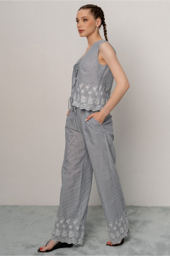 Брюки JRSy 2589 полоса_голубая - фото 5