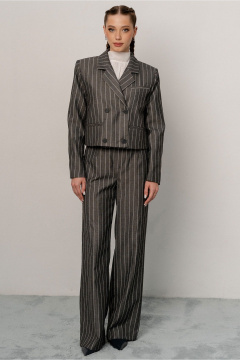 Жакет JRSy 2591 серый_полоса - фото 2