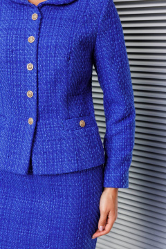 Жакет, юбка Мода Юрс 2593 василек - фото 3