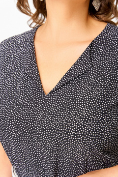 Платье Swallow 836.1 черный/белый_горошек - фото 5