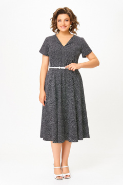 Платье Swallow 836.1 черный/белый_горошек - фото 1