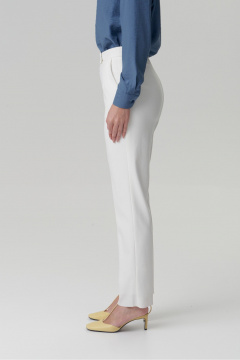 Зауженные брюки из костюмной ткани с высокой посадкой HELEN BIRCH В013b молочный - фото 3