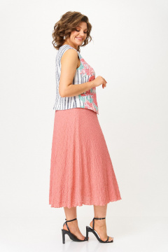 Жилет, юбка ANASTASIA MAK 1251 молочный+лосось - фото 5