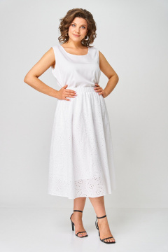 Блуза, топ, юбка ANASTASIA MAK 1282 белый - фото 4