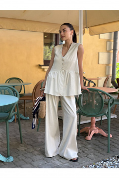 Блуза, брюки THE.WOMAN 0331 бежевый - фото 1