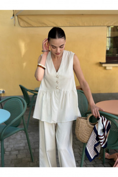 Блуза, брюки THE.WOMAN 0331 бежевый - фото 5