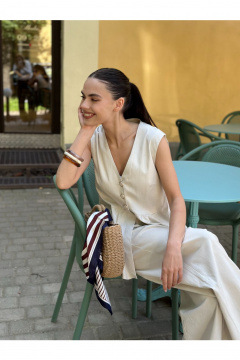 Блуза, брюки THE.WOMAN 0331 бежевый - фото 4