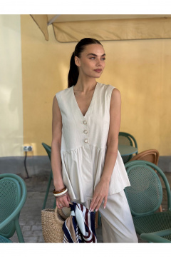 Блуза, брюки THE.WOMAN 0331 бежевый - фото 3