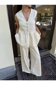 Блуза, брюки THE.WOMAN 0331 сливочный - фото 3