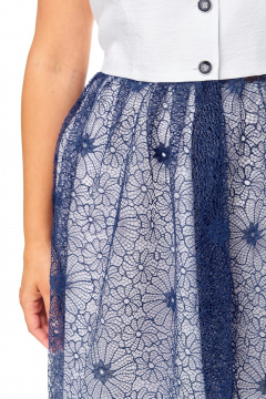 Сарафан, юбка T&N 7667 белый-синий - фото 4