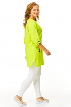 Леггинсы, туника T&N 7669 лайм-белый - фото 5