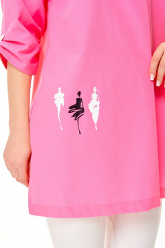 Леггинсы, туника T&N 7669 роза-белый - фото 4