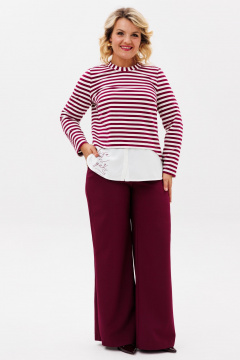 Брюки, джемпер BRELA 2421 бордовый - фото 1