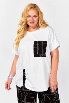 Блуза, брюки Koketka i K 1297 черный+белый - фото 5