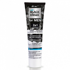 Крем для лица Belita Black clean FOR MEN-2в1 крем после бр+бальзам увлажняющий - фото 2