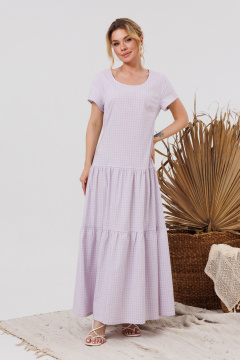 Платье AMORI 9851 голубая_клеточка - фото 2