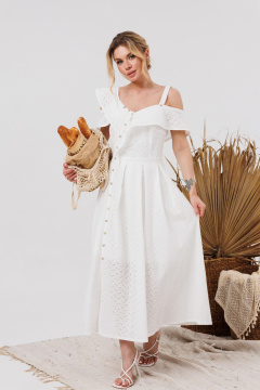 Платье AMORI 9854 молоко - фото 4