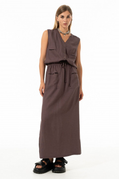 Жилет, юбка Luna 237 ромовый_изюм - фото 1