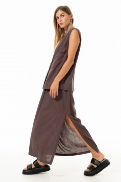 Жилет, юбка Luna 237 ромовый_изюм - фото 2