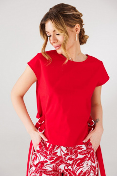 Блуза, брюки Faufilure C1569 красный - фото 2