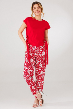 Блуза, брюки Faufilure C1569 красный - фото 1