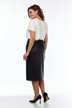 Блуза, юбка Kauhanka 004 молочный-черный - фото 5