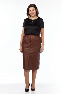 Блуза, юбка Kauhanka 004 черный-коричневый - фото 2