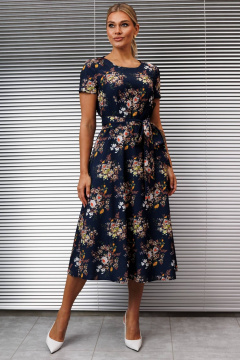 Жакет, платье Мода Юрс 2854 горчица_цветы - фото 5