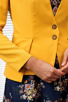Жакет, платье Мода Юрс 2854 горчица_цветы - фото 4