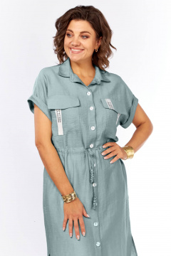 Платье Ольга Стиль С-931 ментол - фото 4