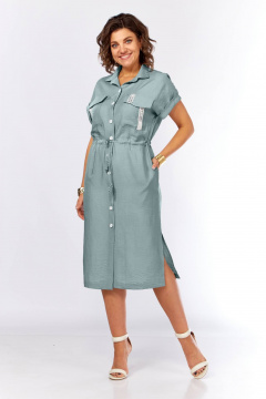 Платье Ольга Стиль С-931 ментол - фото 3