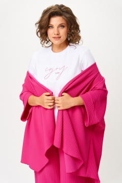 Брюки, кардиган, футболка Michel chic 1427 фуксия - фото 5