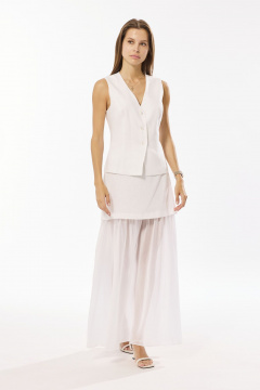 Жилет, юбка DAVA 2233 белый - фото 4