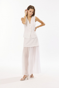 Жилет, юбка DAVA 2233 белый - фото 3