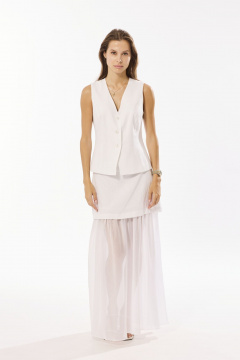 Жилет, юбка DAVA 2233 белый - фото 1