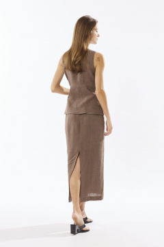 Жилет, юбка DAVA 2212 шоколад - фото 2