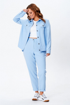 Брюки, куртка Liona Style 694 нежно-голубой - фото 5